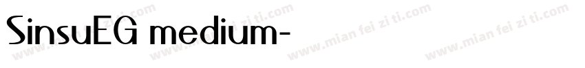 SinsuEG medium字体转换
